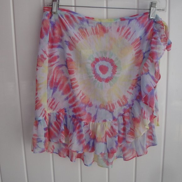 Miken Tie-dye Tie-Waist Cover-up Small - Picture 5 of 5